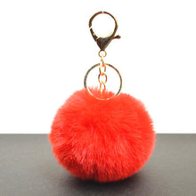 Load image into Gallery viewer, 1 Pcs Simple Key Chain Faux Fur Ball 8cm Soft Keychain Pompom Car Bag Handbag Backpack KeyRing Pink