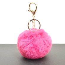 Load image into Gallery viewer, 1 Pcs Simple Key Chain Faux Fur Ball 8cm Soft Keychain Pompom Car Bag Handbag Backpack KeyRing Pink