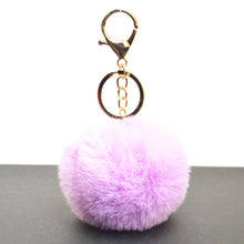 Load image into Gallery viewer, 1 Pcs Simple Key Chain Faux Fur Ball 8cm Soft Keychain Pompom Car Bag Handbag Backpack KeyRing Pink