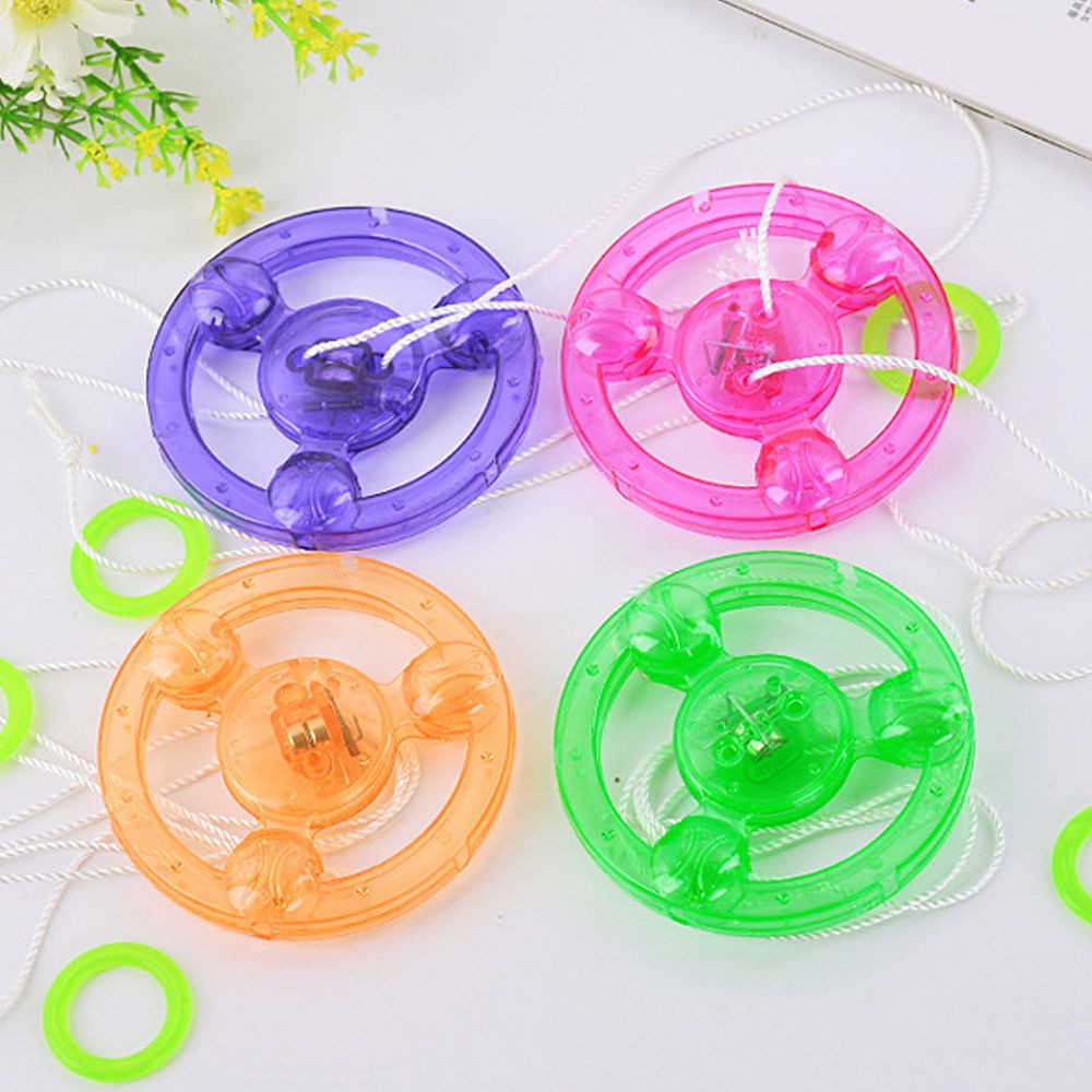 Hand Pull Luminous Flashing Rope Flywheel Toy Led Light Up Toys Novelty For Children's Birthday Funny Gift